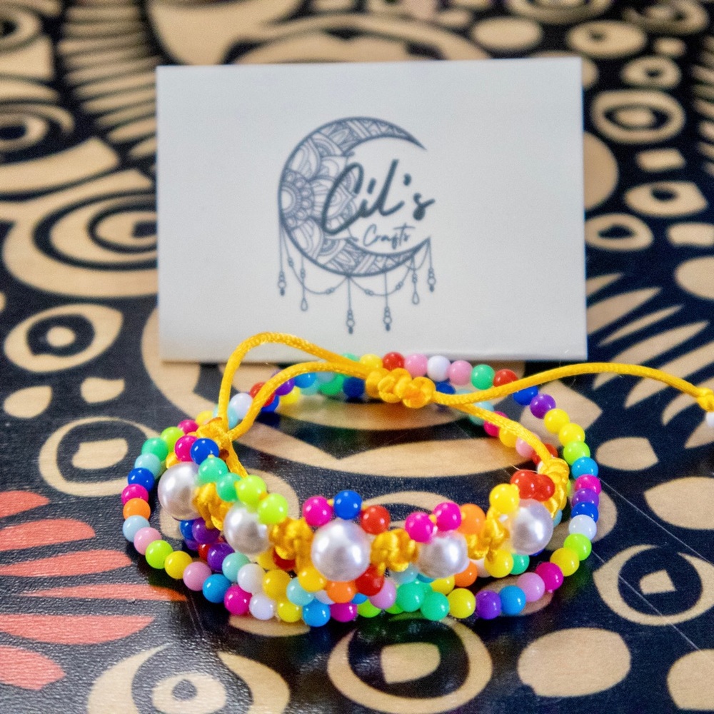 Yellow flowers bracelet